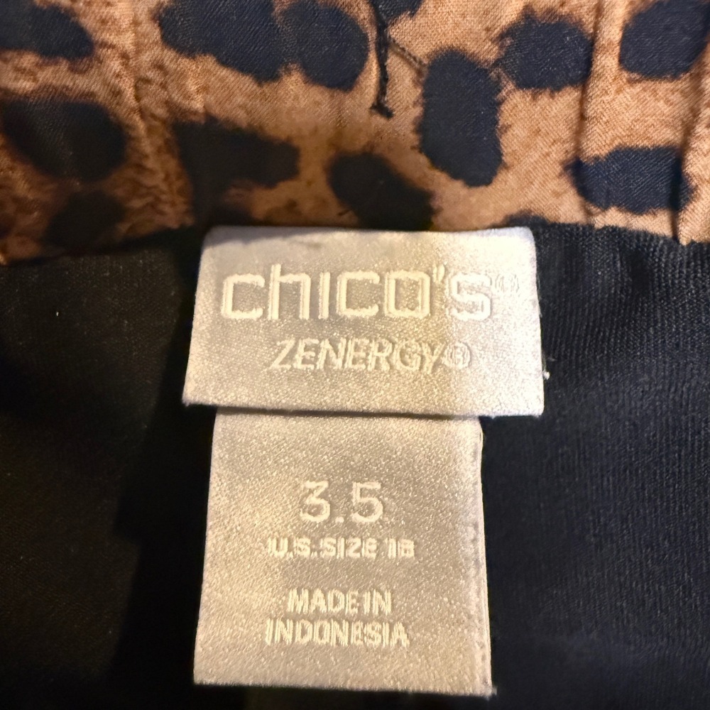 Chico's Zenergy Skort 3.5 18 Brown Leopard Print Active Athletic Pull On Skirt - Picture 4 of 5